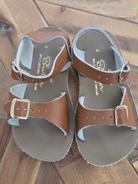 Salt Water Sandals, Sun - San Surfer, Brown, Toddler size 8